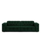 Canapé Velours Aldo 4 Places vert bouteille - 244x102x70 cm