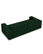 Canapé Velours Aldo 4 Places vert bouteille - 244x102x70 cm