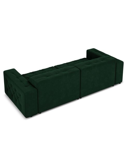 Canapé Velours Aldo 4 Places vert bouteille - 244x102x70 cm