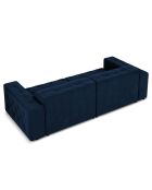 Canapé Velours Aldo 4 Places bleu roi - 244x102x70 cm