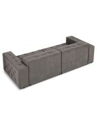 Canapé Velours Aldo 4 Places gris clair - 244x102x70 cm