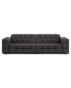 Canapé Velours Aldo 4 Places gris foncé - 244x102x70 cm