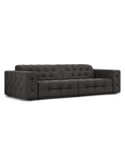 Canapé Velours Aldo 4 Places gris foncé - 244x102x70 cm
