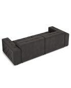 Canapé Velours Aldo 4 Places gris foncé - 244x102x70 cm