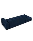 Canapé Gauche Velours Aldo 3 Places bleu roi - 262x102x70 cm
