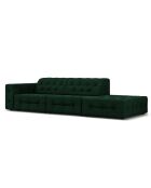 Canapé Droit Velours Aldo 3 Places vert bouteille - 262x102x70 cm
