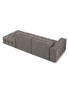Canapé Droit Velours Aldo 3 Places gris clair - 262x102x70 cm