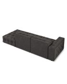 Canapé Droit Velours Aldo 3 Places gris foncé - 262x102x70 cm