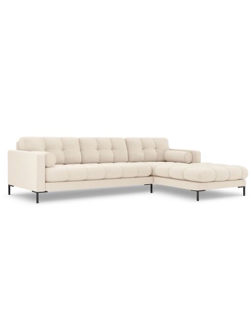 Canapé d'angle Droit Bali 5 Places beige clair - 293x185x75 cm