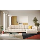 Canapé d'angle Droit Bali 5 Places beige clair - 293x185x75 cm