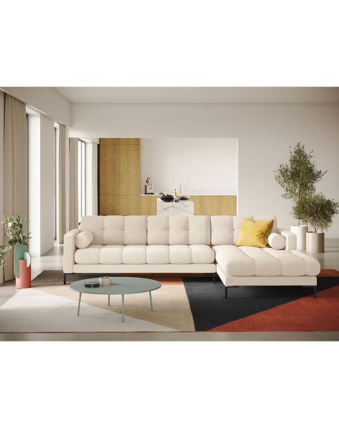 Canapé d'angle Droit Bali 5 Places beige clair - 293x185x75 cm