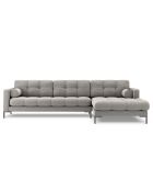 Canapé d'angle Droit Bali 5 Places gris clair - 293x185x75 cm