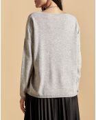 Pull en Laine & Cachemire Plafond gris