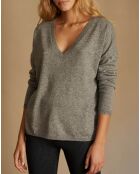 Pull en Laine & Cachemire Plafond gris