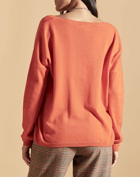 Pull en Laine & Cachemire Plafond orange