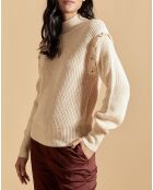 Pull en Laine mélangée Pop beige