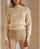 Pull en Laine mélangée Pop beige