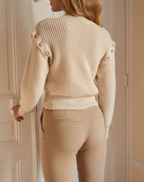 Pull en Laine mélangée Pop beige