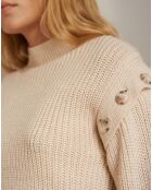 Pull en Laine mélangée Pop beige