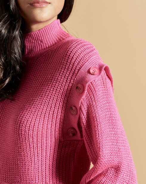 Pull en Laine mélangée Pop rose