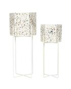 2 macetas de terrazo