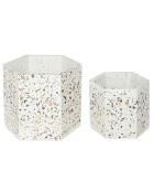 2 macetas de terrazo