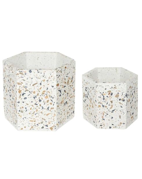 2 macetas de terrazo