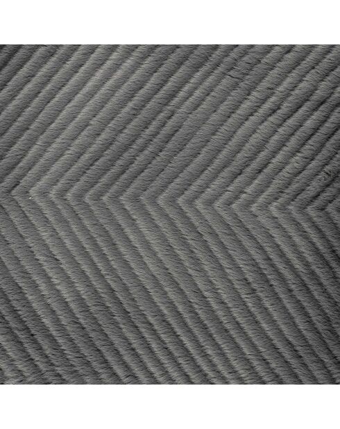 Plaid imitation fourrure sherpa gris - 140x200 cm