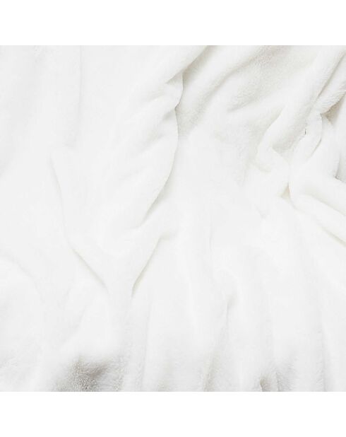 Plaid imiation fourrure Ooulence blanc - 120x150 cm