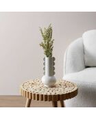 Lola keramische vaas wit - 8x15x8 cm