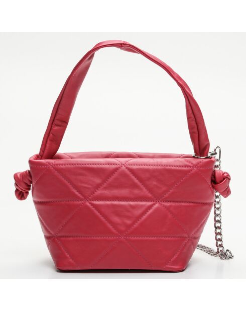 Sac à main en Cuir Coral rose vif - 19.5x14.5x17 cm