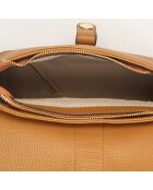 Sac bandoulière en Cuir Ella camel - 24.5x17x9 cm