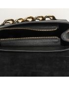 Sac porté épaule en Cuir Lisa noir - 31.5x17x29 cm