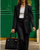 Borsa Lorie in pelle nera - 34,5x14x26 cm