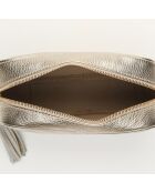 Sac bandoulière en Cuir Nat doré métallique - 20x15x6 cm