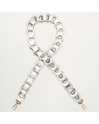 Sacha gouden leren telefoonhouder ketting - 100 cm