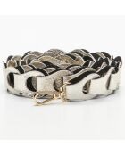 Sacha gouden leren telefoonhouder ketting - 100 cm