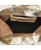 Sac cabas en Cuir Vog doré - 50x28x12 cm