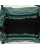 Grüne Allegra Boule Lederhandtasche - 30x20x14 cm