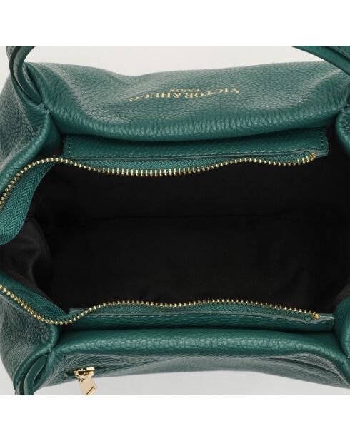 Grüne Allegra Boule Lederhandtasche - 30x20x14 cm