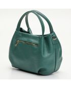 Grüne Allegra Boule Lederhandtasche - 30x20x14 cm