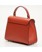Hugo leren handtas donkeroranje - 23,5x20x10 cm