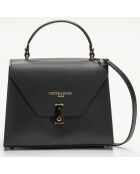 Hugo schwarze Lederhandtasche - 23,5x20x10 cm