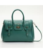 Bolso de piel Mallette Ondine verde - 35x22x14 cm