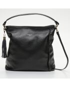 Black Babe Schultertasche aus Leder - 35x33x12 cm