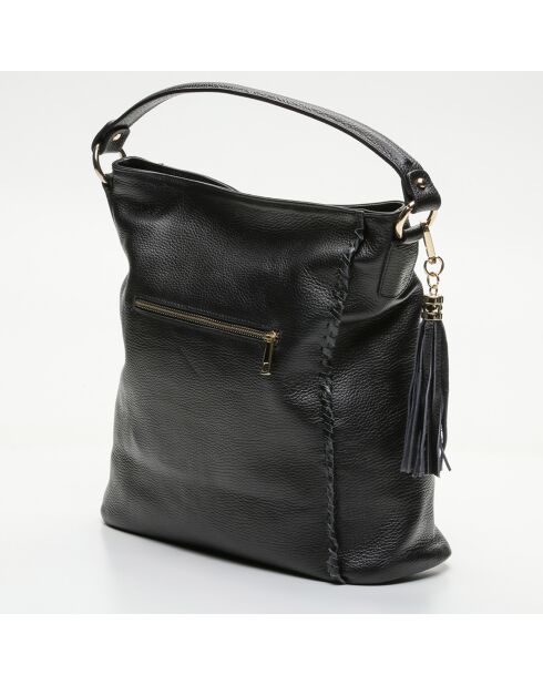 Black Babe Schultertasche aus Leder - 35x33x12 cm