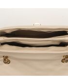 Sac bandoulière en Cuir Cléa beige - 26x18x9.5 cm