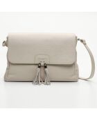Indila Latte Schultertasche aus Leder, 28,5 x 21 x 9 cm