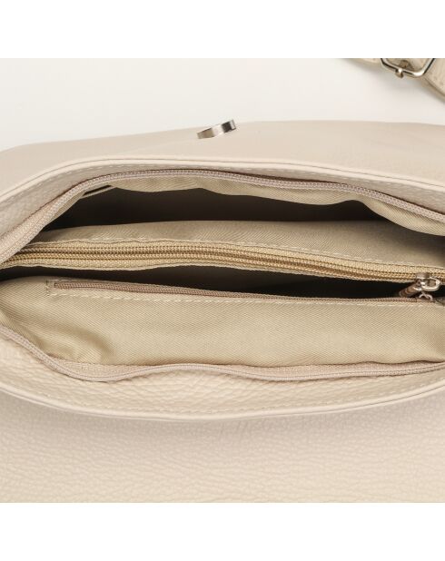 Indila Latte Schultertasche aus Leder, 28,5 x 21 x 9 cm