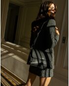 Sac bandoulière en Cuir Indila noir - 28.5x21x9 cm